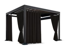 Pavėsinės užuolaidos Mariall ZMOS-11, 155x250 cm, juodos