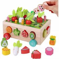 Medinis Montessori rinkinys „Gaudyk kirmėlę“