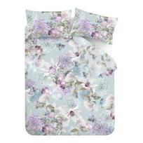 Šviesiai mėlynos spalvos viengulė patalynė 135x200 cm Floral Serenity – RHS
