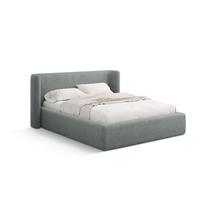 Tamsiai pilkos spalvos dvigulė lova audiniu dengta su sandėliavimo vieta su lovos grotelėmis 160x200 cm Jason – Windsor & Co Sofas