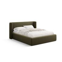 Žalios spalvos dvigulė lova audiniu dengta su sandėliavimo vieta su lovos grotelėmis 140x200 cm Jason – Windsor & Co Sofas