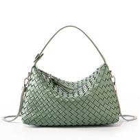 New niche leather woven dumpling bag sheepskin chain messenger bag women's pillow bag hand bag žolės žalia spalva