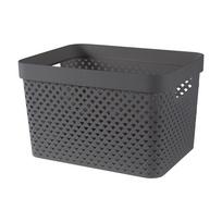Tamsiai pilkos spalvos iš plastiko daiktadėžė 35,5x26x22 cm Pure – Curver