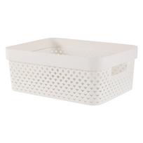 Smėlio spalvos iš plastiko daiktadėžė 36x27x14 cm Pure – Curver