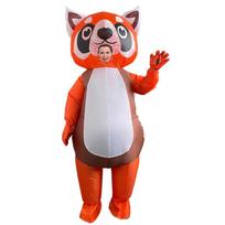 Oranžinės Pandos pripučiamas kostiumas, suaugusiems 150-190cm oranžinė