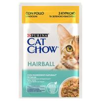 CAT CHOW Hairball Control vištienos žaliosios pupelės padaže 85 g