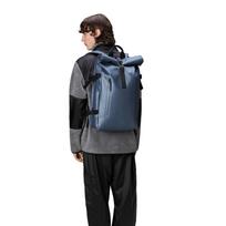 RAINS kuprinė Rolltop Rucksack Large W3 1459 - Mėlyna