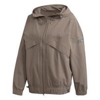 Adidas X Stella McCartney bendradarbiavimas Lauko sportas Laisvalaikio Treniruočių striukė su gobtuvu ir užtrauktuku Moteriškos striukės Ruda GC9203 XS