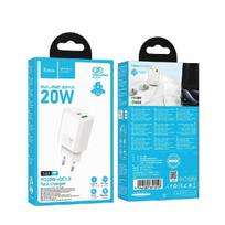 Įkroviklis HOCO N61 (1xUSB-C 1xUSB 20W) baltas