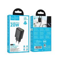 Įkroviklis HOCO N61 (1xUSB-C 1xUSB 20W) juodas