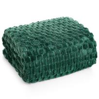 Mikroflano antklodė su įspaudu CINDY 200X220 tamsiai žalia