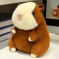 Kawaii minkštas žaislas žiurkėnas pliušinis žaislas Mielos apvalios pliušinės figūrėlės jūrų kiaulytė minkšta lėlė realistiška pelė Procellus pliušinė pagalvė dovana 20cm ruda