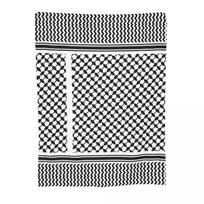 Juodas Arabų Keffiyeh Pliušinis Antklodė Palestina Palestiniečių Arabų Individualus Mėtomasis Antklodė Namams 125*100cm Lovatiesė 30x40in