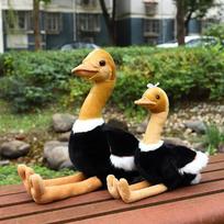 Karštas 1 vnt. 40 cm/50 cm simuliacinis stručio pliušinis žaislas kimštas gyvas gyvūno lėlė minkšta paukščio pagalvė miela dovana vaikams mergaitėms 40CM juoda