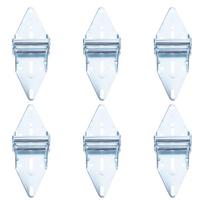 Pack of 6 Portable Garage Door Hinges Stainless Steel Includes 8 Screws for Sturdy and High Performances Daily Use
