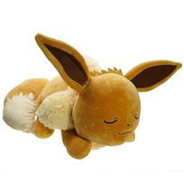 Pokemon Eevee pliušiniai žaislai Anime Pokémon pliušinės lėlės 60 cm didelis mielas įdarytas pagalvė Eevee miegantis Kalėdų dovanos vaikams Small size 48CM