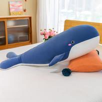 55cm Didelis Plaunamas Minkštas Kimštas Pliušinis Banginis Žaislai Vandenyno Gyvūno Lėlė Didelis Banginis Pliušinis Žaislas Vaikams Gimtadieniui Vaikams Dovanos 50CM mėlyna