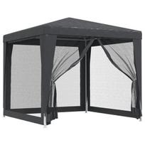Proginė palapinė su 4 sienomis, HDPE, 2,5x2,5m, antracito spalva, Antracito