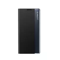 New Sleep dėklas dėklas su Flip and Stand skirtas Samsung Galaxy S25 Edge – juodos spalvos