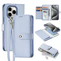 Dux Ducis Lawa Leather dėklas skirtas Apple iPhone 15 Pro Max – mėlynos spalvos