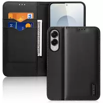 Dux Ducis Hivo Samsung Galaxy S25 Edge dėklas su Flip and RFID Protection – juodos spalvos