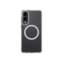 AmazingThing Minimal Mag dėklas su Magnetic Ring skirtas Samsung Galaxy S25 Edge – skaidrus