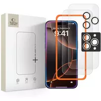 Tech-Protect Easy Set+ 3-pack apsauginis stiklas skirtas Apple iPhone 16 Pro / 17 Pro – transparent