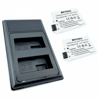 2x Canon LP-E8 akumuliatorius 1800 mAh+ dvigubas pakrovėjas