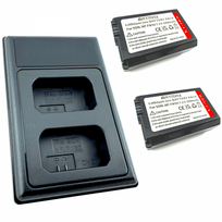 2x Sony NP-FW50 akumuliatorius 2000 mAh+ dvigubas pakrovėjas
