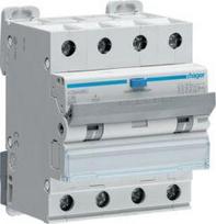 Srovės nuotėkio relė su automatiniu jungikliu Hager ADM466C (4P, 16A, C, A tipo, 30mA, 6kA)