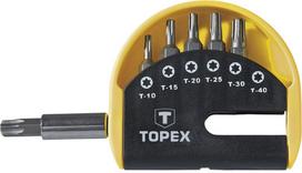 Antgaliai atsuktuvui Torx su laikikliu CrV Topex | 6vnt.