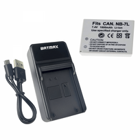 Canon NB-7L akumuliatorius 1800 mAh + greitasis LED pakrovėjas