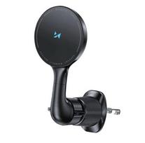 Telefono laikiklis „Wozinsky WCT5-6S4Y“ automobilinis laikiklis su Qi / MagSafe 15W indukciniu įkrovikliu oro išleidimo angai, juodas