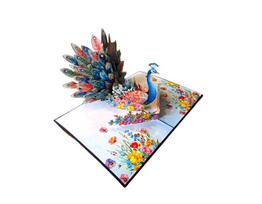 Išsiskleidžiantis 3D Pop-Up atvirukas Povas – išskirtinis sveikinimas bet kokia proga