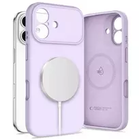 Tech-Protect Silicone MagSafe dėklas skirtas Apple iPhone 17 – violetinės spalvos