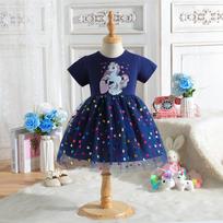 My Little Pony Princess Dress - Stylish 2024 Summer Outfits for Girls with Puffy Tulle Skirt 130cm tamsiai mėlyna spalva