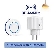 433MHz RF Belaidis Nuotolinio Valdymo Pultas 220V 110V Relės Imtuvas Išmanusis Lizdas Elektros Kištukas Elektros Lizdai Šviesai Lempa Namams