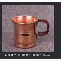 Rankų darbo gryno vario alaus pieno puodelis su pintos rankenos, pastorintas, skirtas Maskvos vandens muliui, 400 ml, pusryčių puodelis, Maskvos gėrimų indai, stalo reikmenys 8x6.5cm B