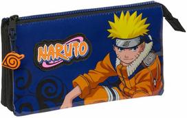 Safta Trigubas penalas Naruto Ninja Mėlyna Juoda 22 x 12 x 3 cm