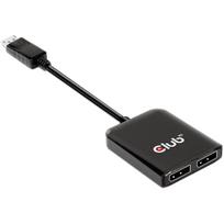 Club 3D - Videoadapter - DisplayPort (M) zu HDMI, DisplayPort, Mikro-USB Typ B (nur Strom) (W) - DisplayPort 1.4 - 20 cm - USB-Strom, unterstützt 4K 60 Hz (3840 x 2160)