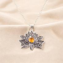 Rare Citrine Gemstone 925 Sterling Silver Jewelry Handcrafted Necklace Pendant CP-23-8