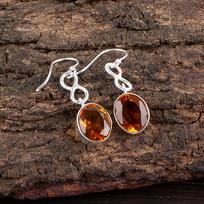 Citrine Gemstone 925 Sterling Silver Jewelry Handmade Earrings 1.60  Women Gift EE-12-3
