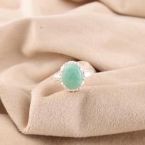 Oval Natural Amazonite 925 Sterling Silver Eternity Mother Gift New Ring Jewelry RR-28-32 4