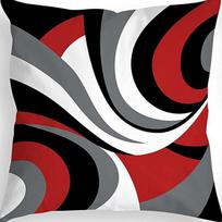 Populiari paprasta geometrinė abstrakti raudonai juoda dryžuota sofos pagalvės užvalkalas namams nuimamas plaunamas 45 * 45Cm (without pillow core)