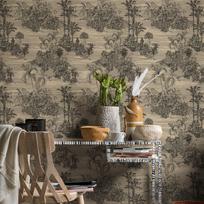Black Jungle PVC Wallpaper Peel And Stick Dark Brown Vinyl Wall Decor Waterproof Self Adhesive Retro Luxury Wall Paper 44x150cm