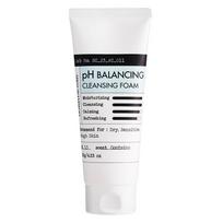 Derma Factory Panthenol 2% pH Balancing Cleansing Foam 120g – Mild Low-pH Cleanser with Green Tea Water, Hydrating Barrier Care, Vegan, Korean