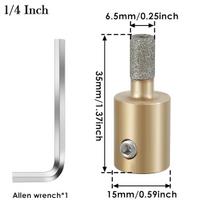 Šlifavimo antgalio galvutė stiklui, akmeniui, vitražui, deimantinė šlifavimo antgalio galvutė 1'' 3/4  1/4'' stiklo, akmens, keramikos šlifavimo įrankiams