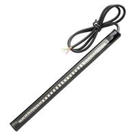 Vitalux LED Guminis Galinis Žibintas, Posūkio Signalas, Stabdžių Žibintas, Klijuojamas prie Lenkto Paviršiaus, 48SMD, , juoda