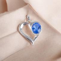 Natūralus Tanzanito Brangakmenis 925 Sterlinginio Sidabro Papuošalas Pakabukas Kalėdinė Dovana CP-5-9 beige