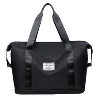 Expandable Large-Capacity Travel Bag with Suitcase Attachment and Dry/Wet Separation 39x21x42 cm